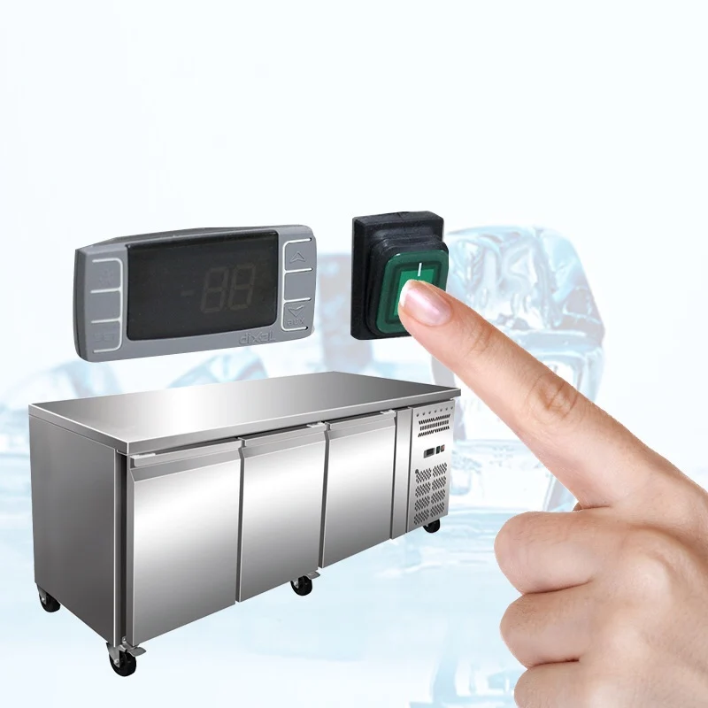 two doors refrigerator bench/refrigerated display counters/commercial refrigerator