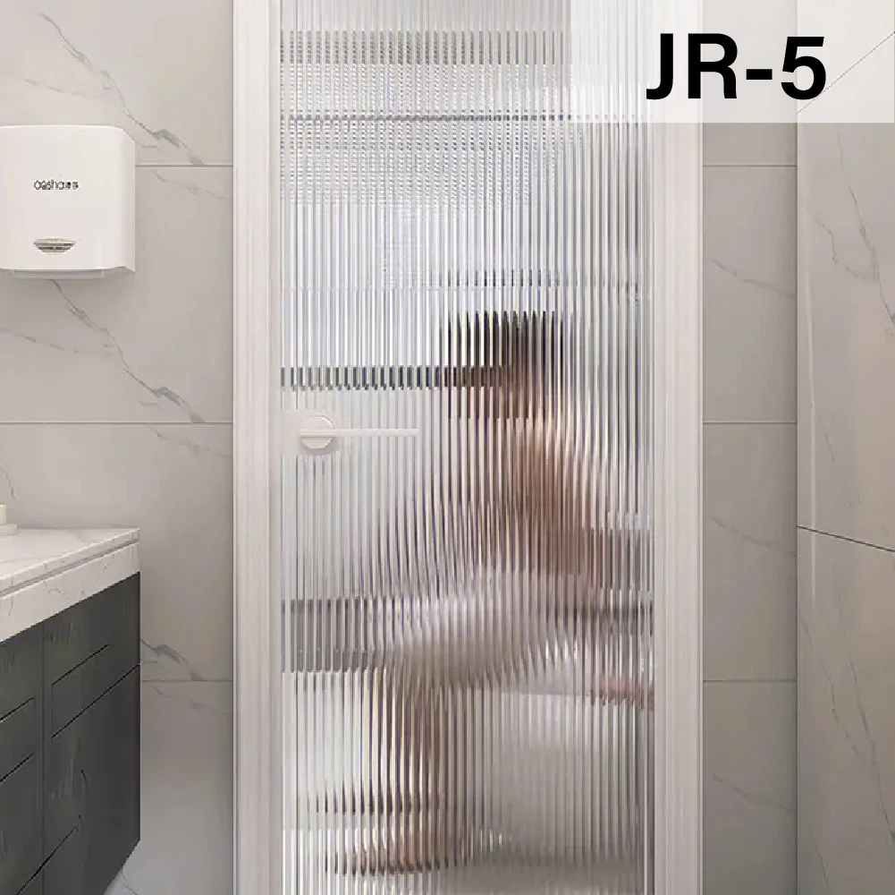 3D Reeded Glass Film Decorative Window Films for Bathroom/Office/Home self adhesive