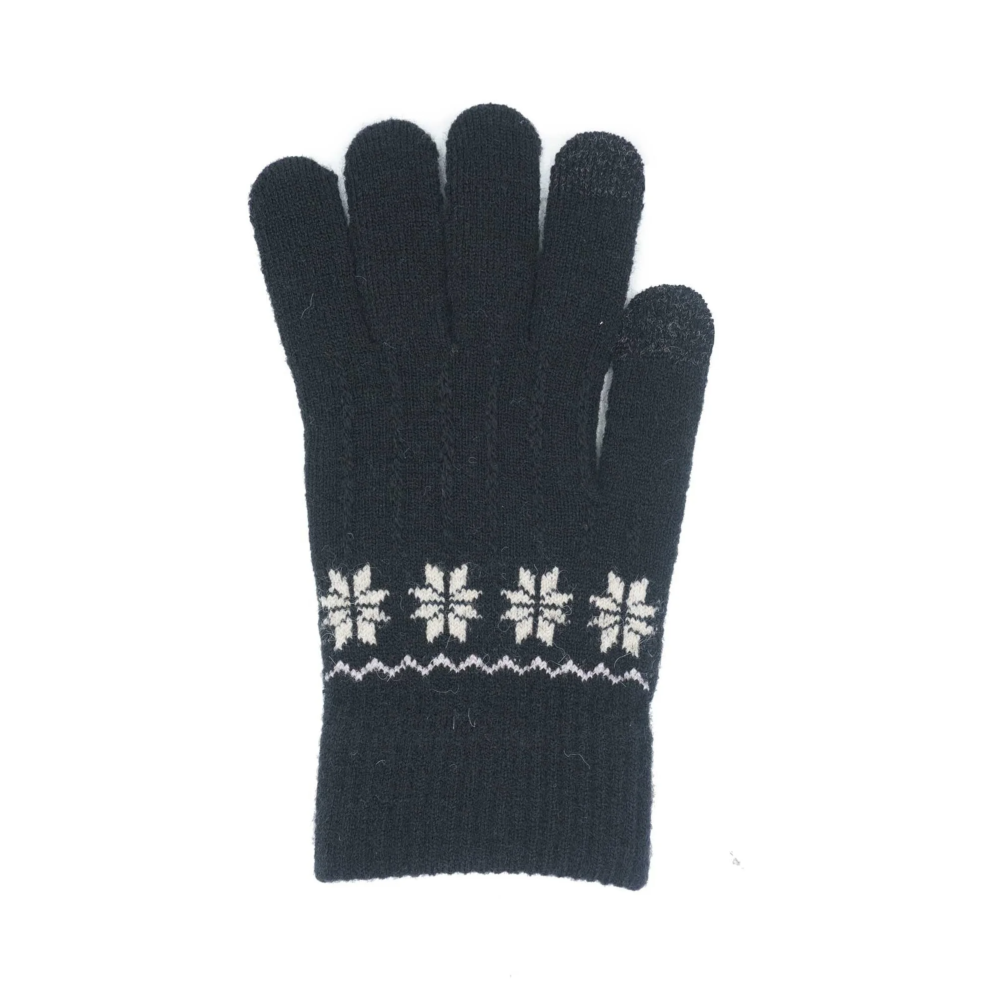 Warm Winter Snowflake Jacquard Cold Proof Gloves Winter Cycling Outdoor Windproof Warm Five Finger Gloves Picture 100 Pairs