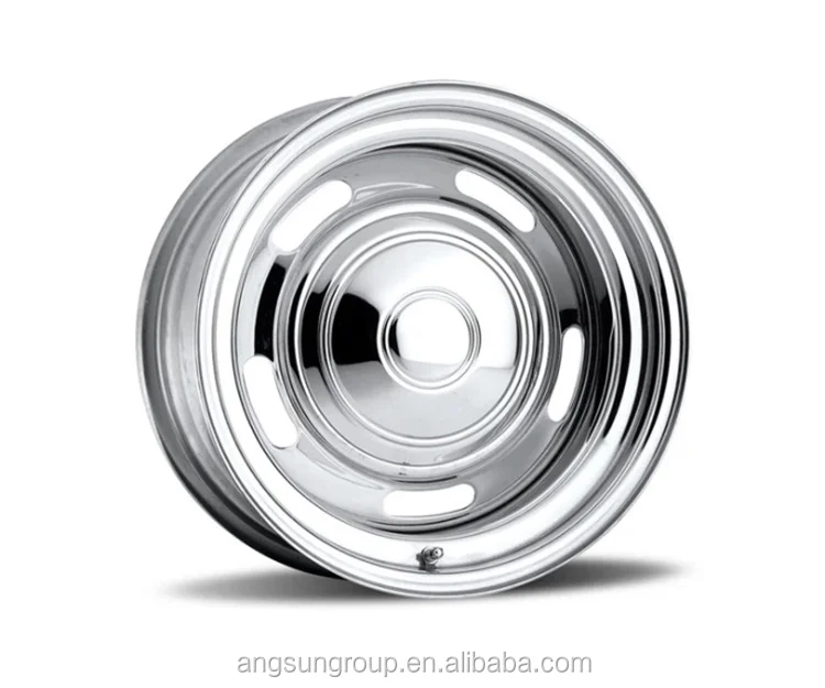 Chinese factory high quality 15 16 inch 5x114.3  5x120.65 smoothie chrome classic steel wheel rim