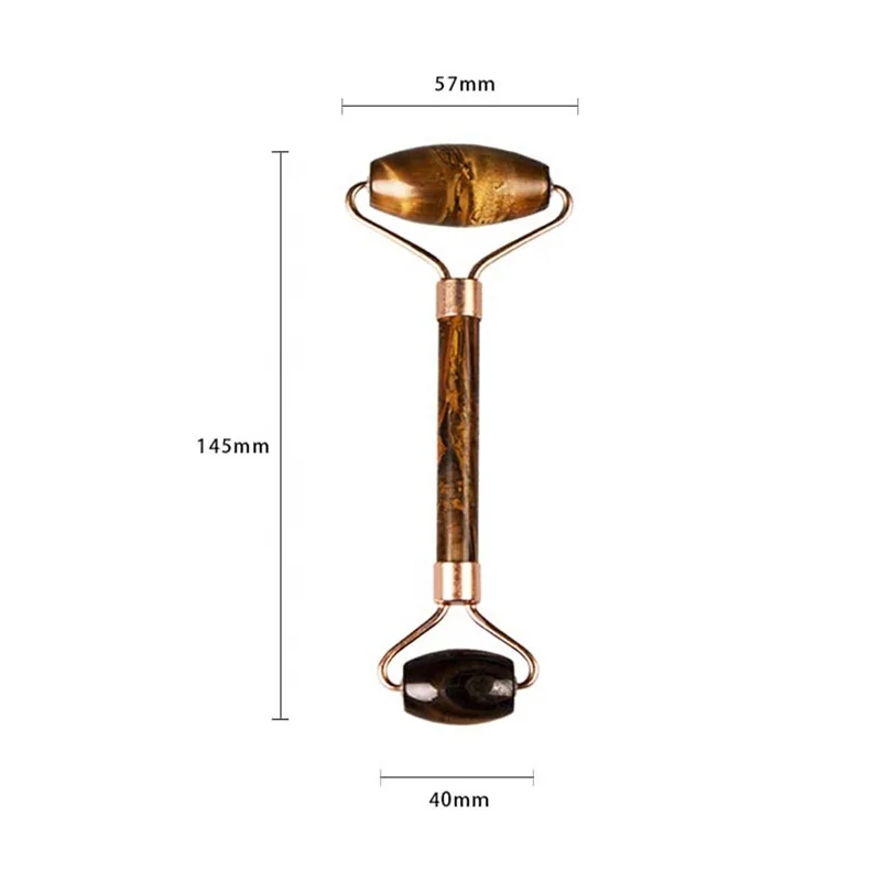 Gusha Modern Style Tiger Eye Crystal Set for Massage Laser Printed Love Theme Polished Technique