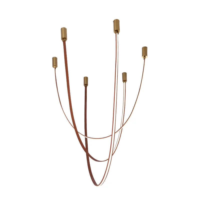 2023 новый дизайн итальянский чехол для лестницы силиконовая Светодиодная лента 24 В/12 В светодиодная кожаная люстры