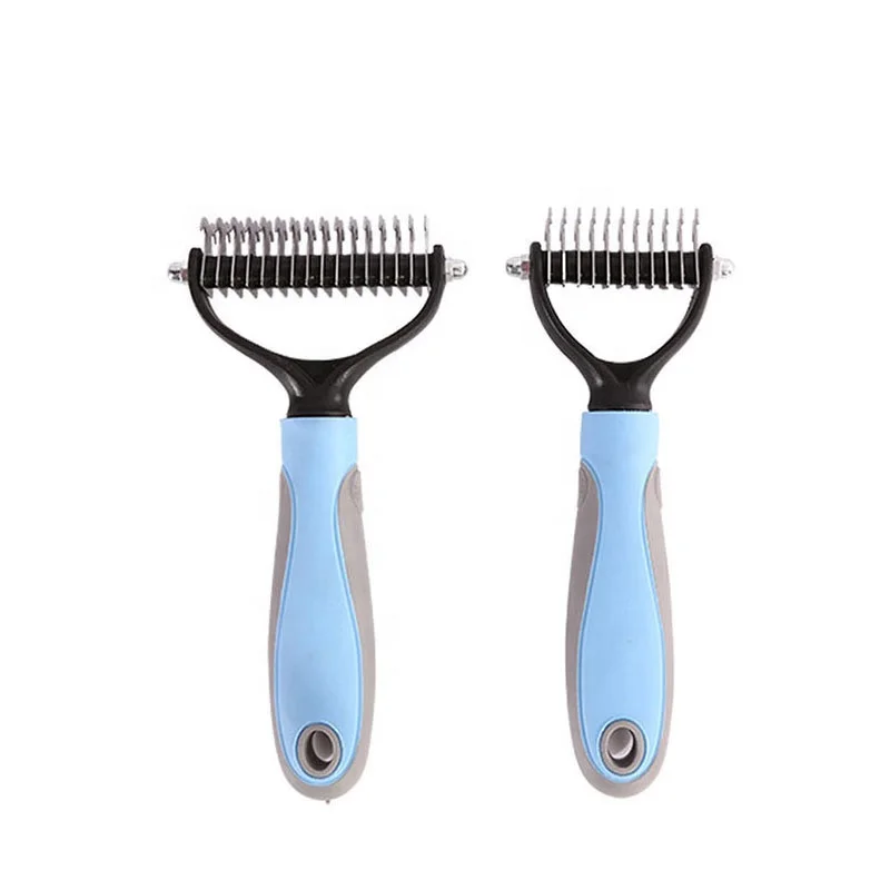  Нержавеющая сталь Двусторонняя открыть pet deshedding инструмент dematting меха