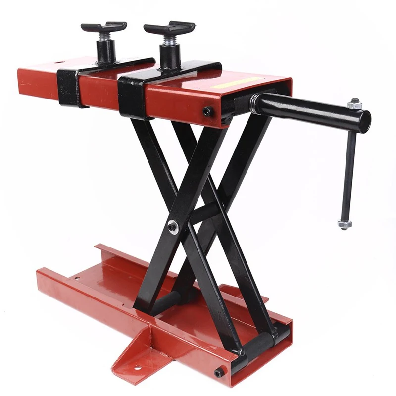 new product 1100 LB Motorcycle Dirt Bike ATV Scissor Center Jack Mini Lift Crank Floor Stand