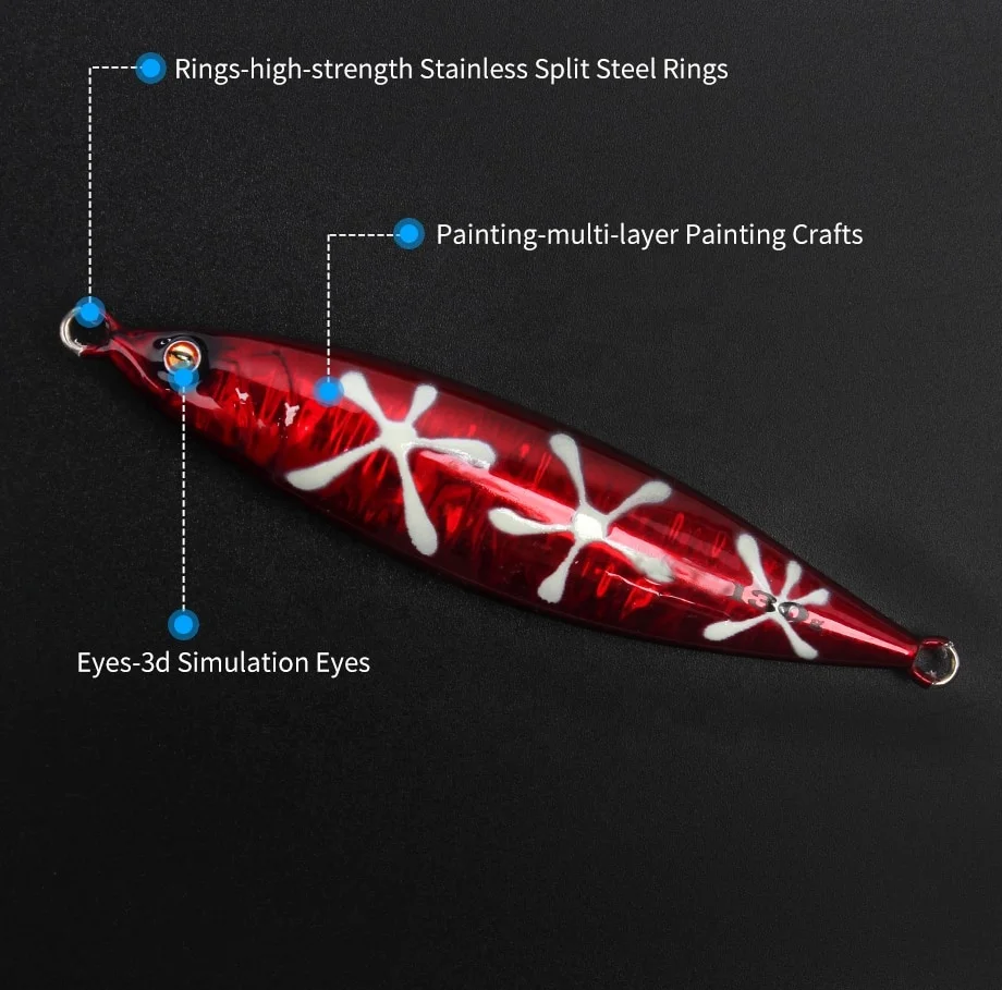 80g UV Coated Super Long Cast Speed Fall Metal Jigging Lures Pesca Isca Fishing Jigs Baits Lures For Saltwater