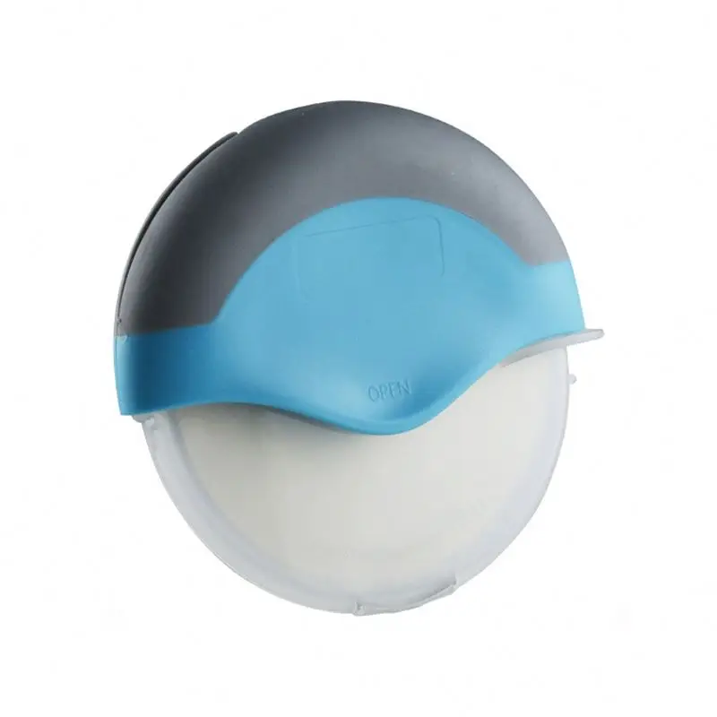 Modern Kitchen Gadget Pizza Tool, Round Stainless Steel Pizza Cutter Wheel Slicer With Protection Cover