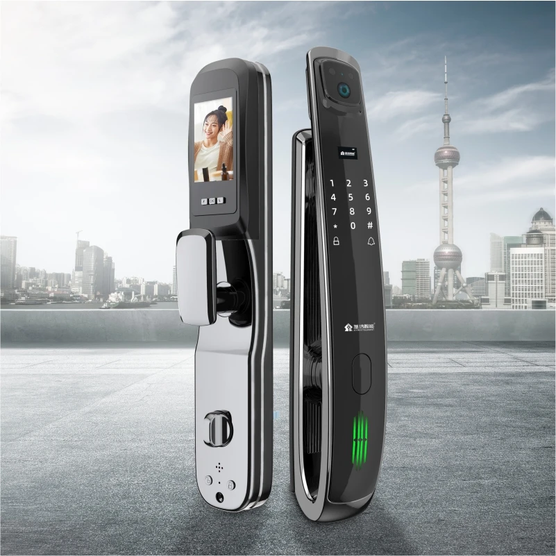 JIXIN High Privacy Lock 3D Face Tuya App Control Fingerprint Bluetooth Remote Unlock Smart Home Door Lock