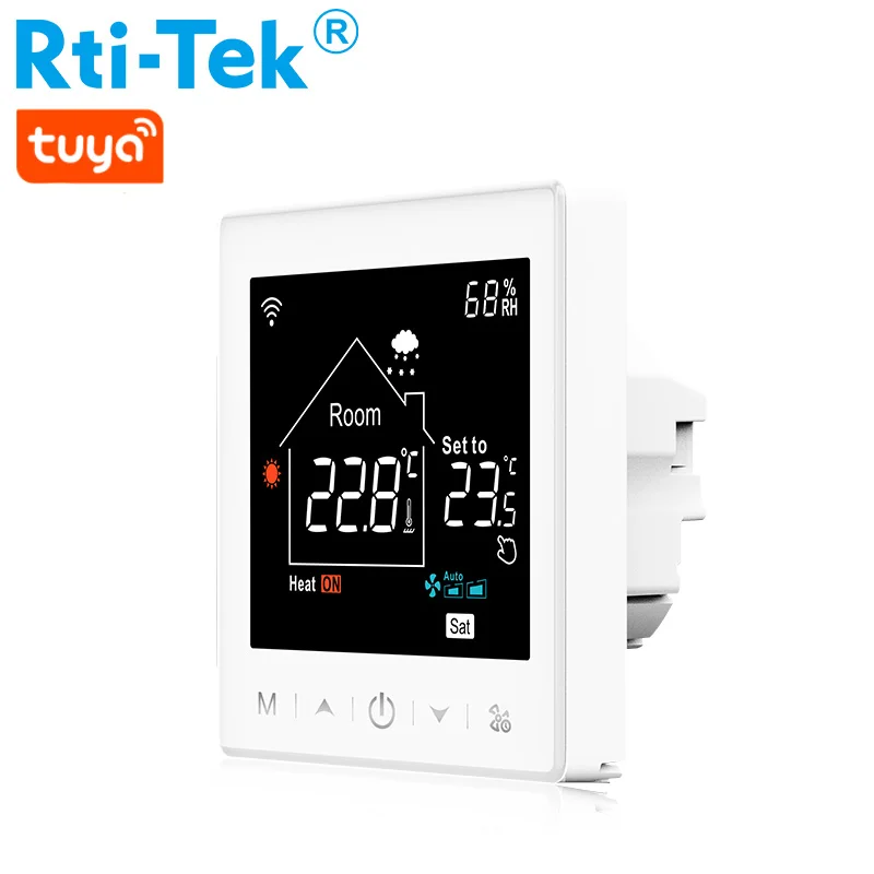 Wi-Fi smart thermostat Capacitive Touch 3A Smart WiFi/485 Modbus Fan Coil Thermostat