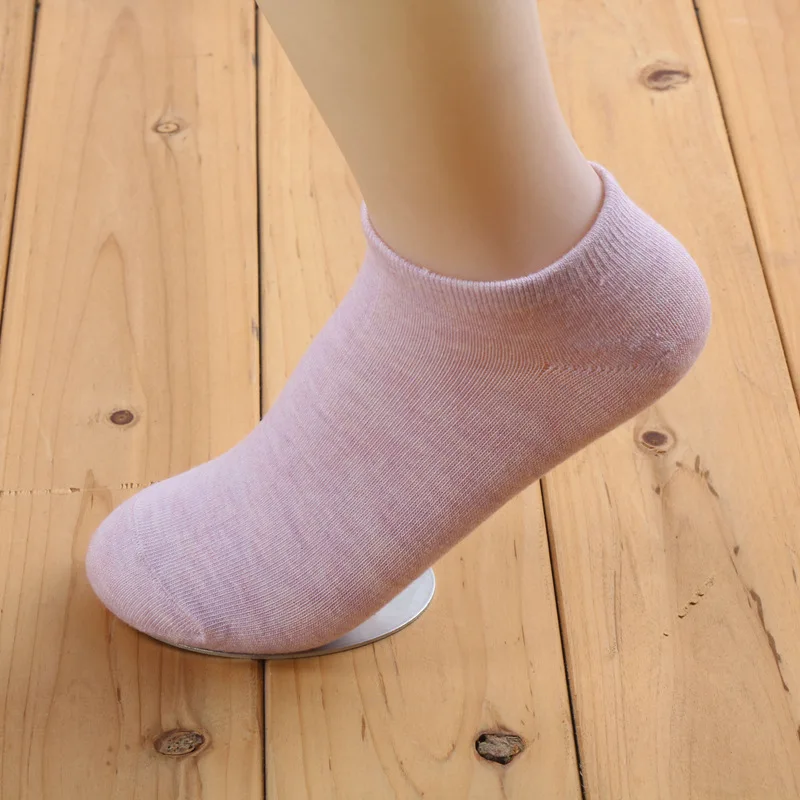 Youki summer cheap ladies women cotton hot sale candy color Comfortable breathable short socks of woman customize paper card