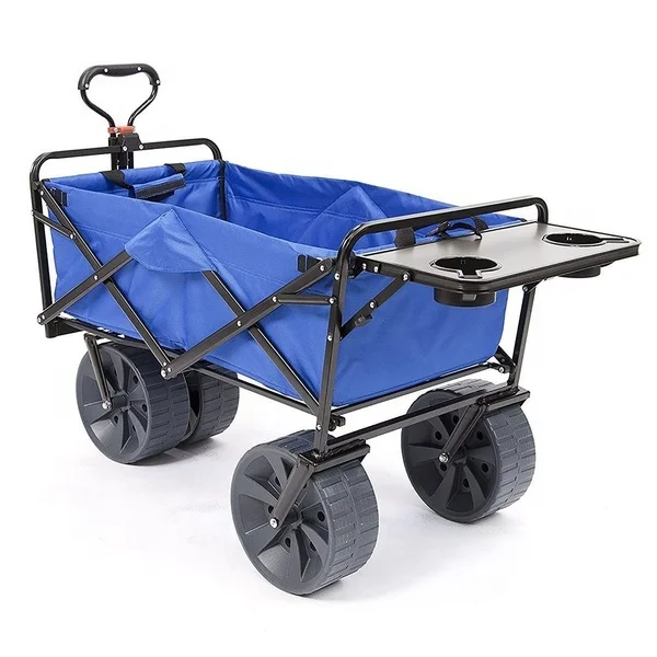 
Heavy Duty Four Wheels All Terrain Collapsible foldable Beach Wagon With Table 
