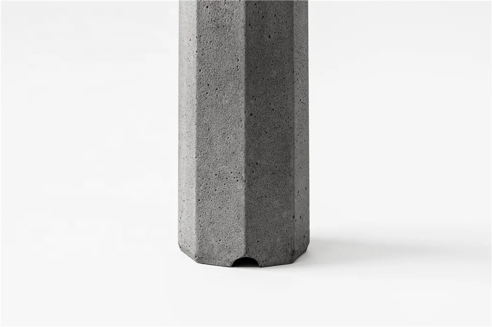 
BENTU TAI Black and white metal hollow table lamp bedroom bedside decorative table lamp cement retro industrial lamp 