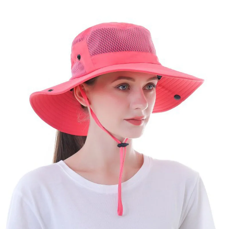 Мужская Уличная шляпа от солнца UPF 50 +, Панама с широкими полями, дышащие рыболовные шляпы