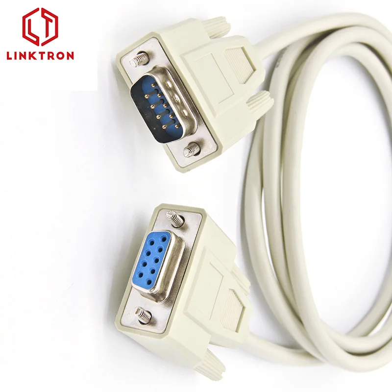 Supply 9pin DB9 RS232 Male to Female Straight Through Extension Serial Data Cable