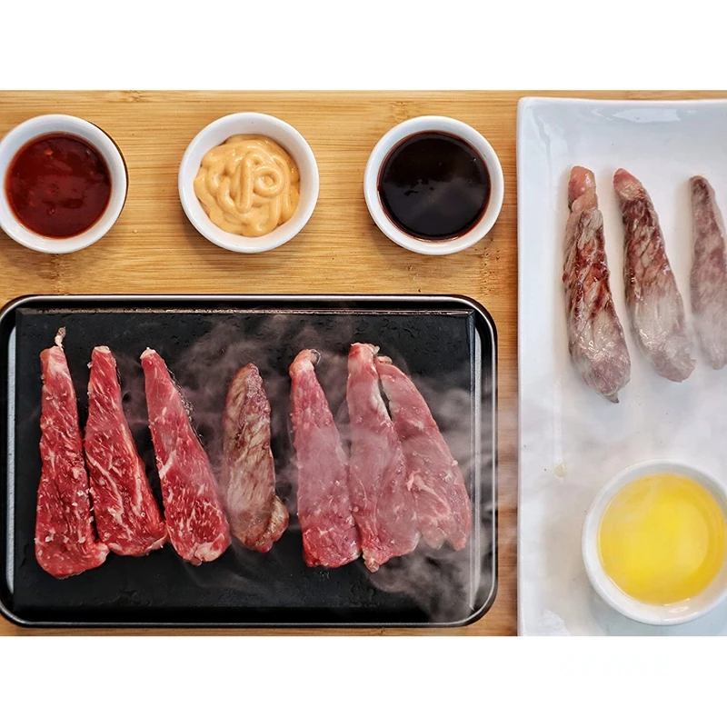 Lava Stone Set with Hot Stone, Hot Steak Stone Cooking Set for Barbecue/BBQ/Hibachi/Steak Grill