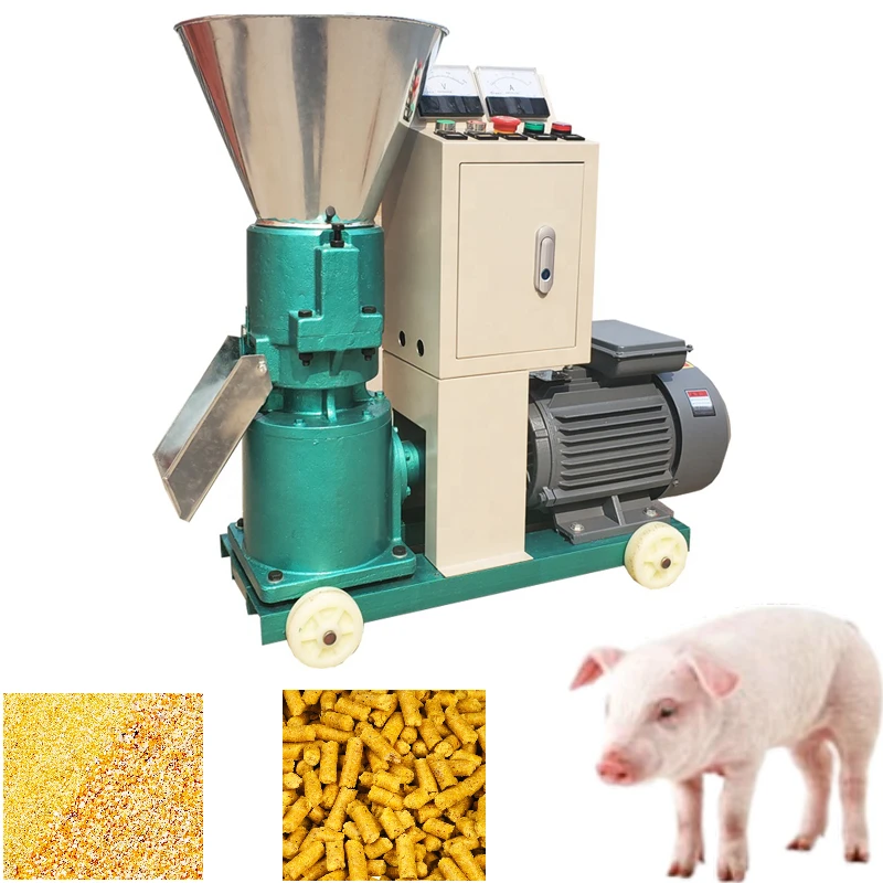 New home used small multifunctional feed pellet machine 220v cattle sheep pigs chicken and ducks breeding pelleting feed machine