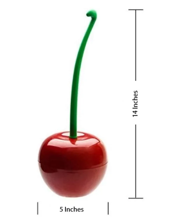 Long Handle Soft Hair Cleaning Cherry Toilet Brush Set Creative Household Bathroom