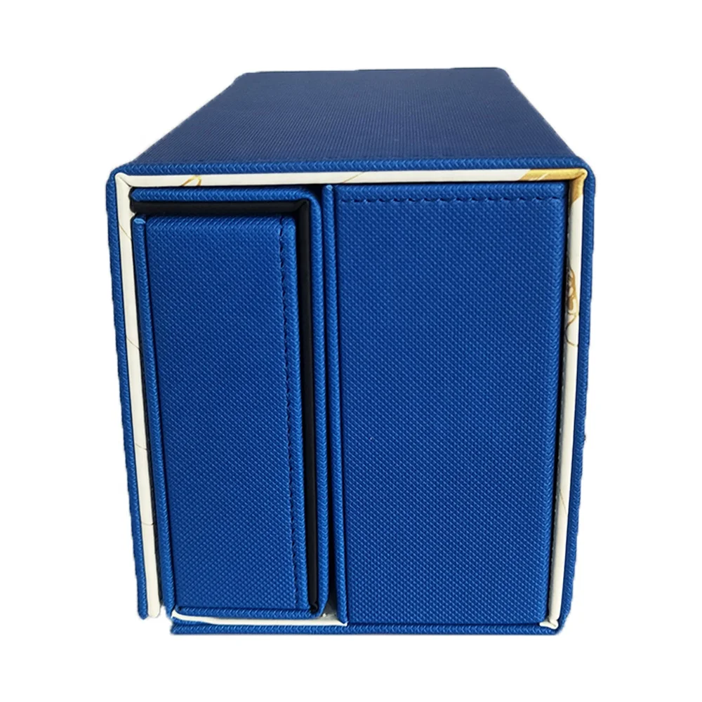 Custom Pattern Design Blue Leather Desk Magnet Switch Cardboard Box for CCG MTG