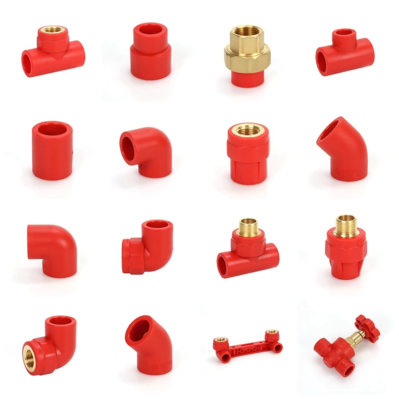 new products plumbing material ppr pipe fittings red plastic ppr pipe fittings ppr water pipe fittings