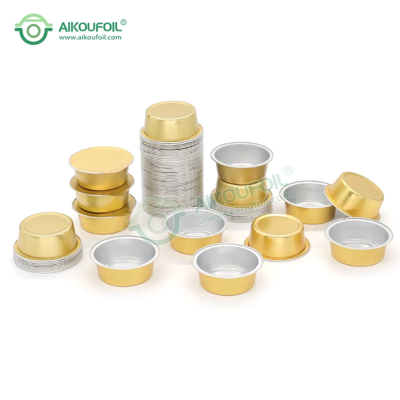 Black gold aluminum tray Microwave Disposable aluminium containers bakeware aluminum foil take-out pan foil containers