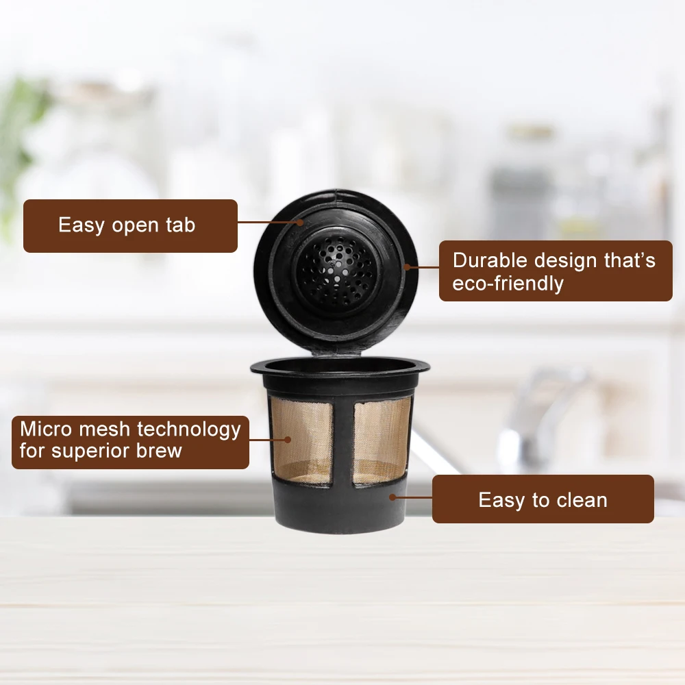 Direct Factory Price keurig k cup coffee filter promotional stainless steel golden tea filter