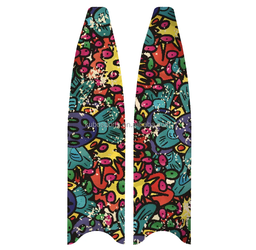 KUBO no sticker Carbon Fiber Long swim free diving spearfishing scuba snorkeling equipment diving fins flipper dive fins