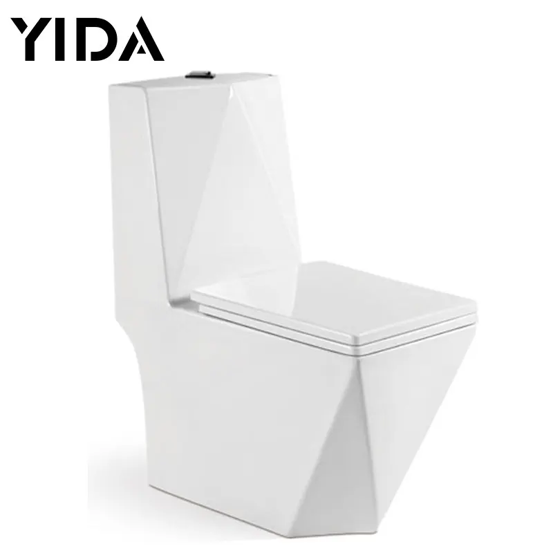YIDA Diamond shape one piece Washdown flushing S-trap P-trap bathroom toilet Chinese ceramic public wc toilet