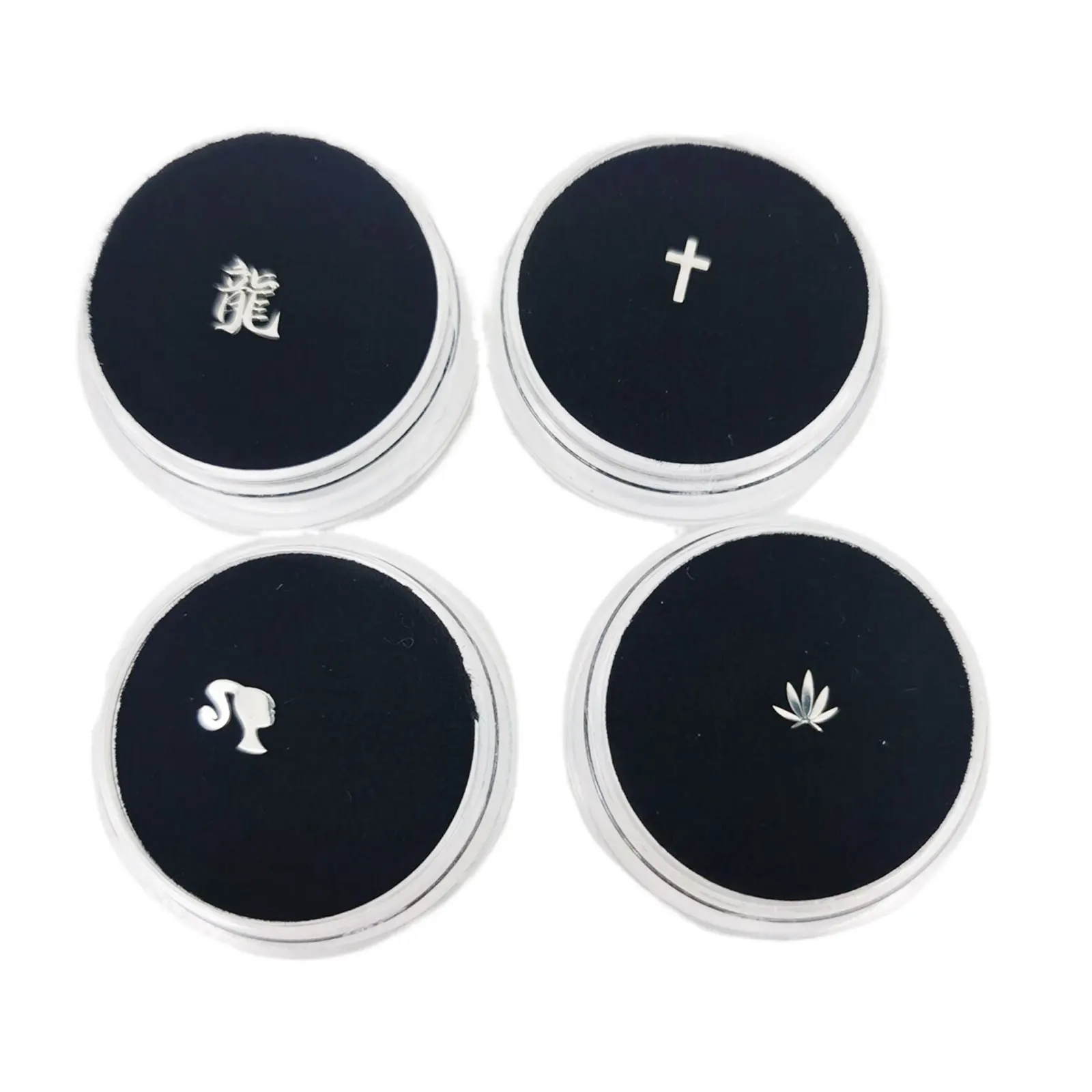 Hot selling 4 PCs  Medical pure titanium Tooth gems five leaf slover  teeth jewelry Best selling Teeth gems