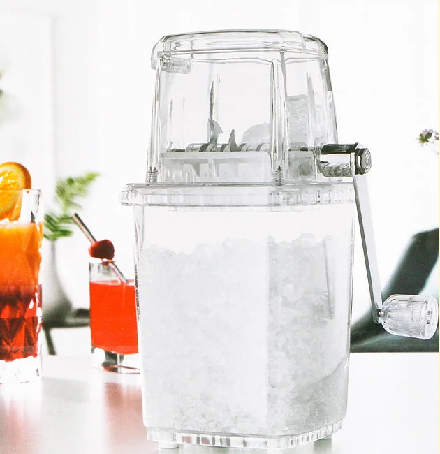 Hand Ice Crusher Shaving Machine Shaved Ice Maker Small Portable Household Crank Snow Cone Manual Ice Crusher Machine