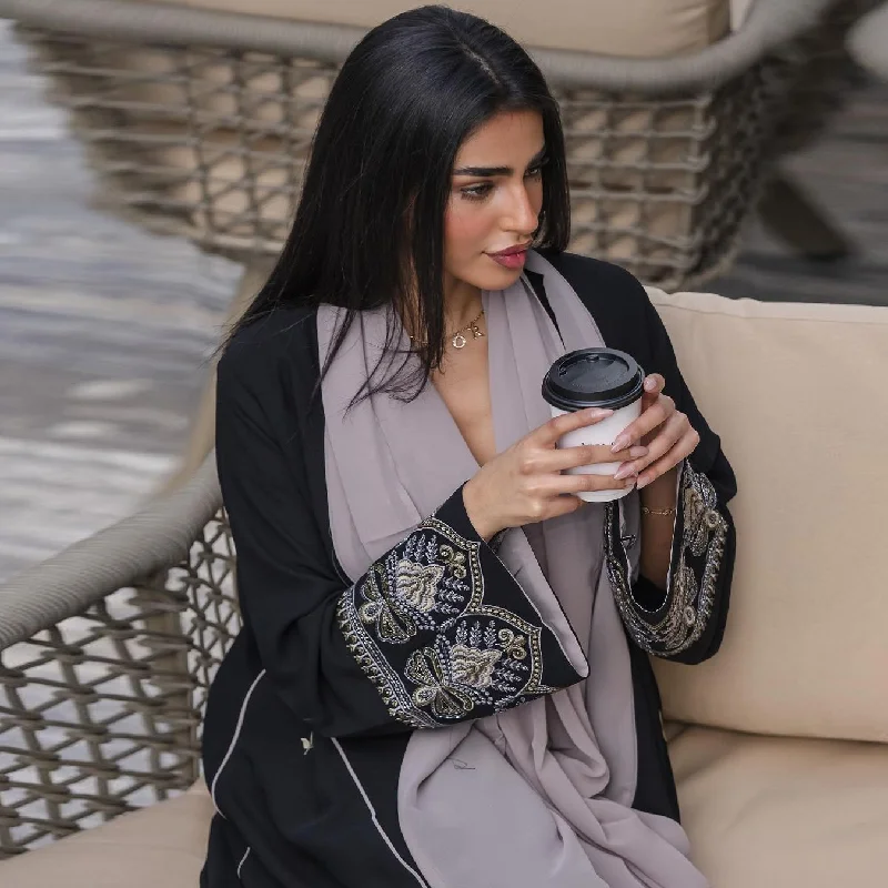 2024 New Mq105 Muslim Fashion Embroidered Patchwork Abaya Shawl Cardigan Spring And Summer Dress Robe Abaya Women Muslim Dress