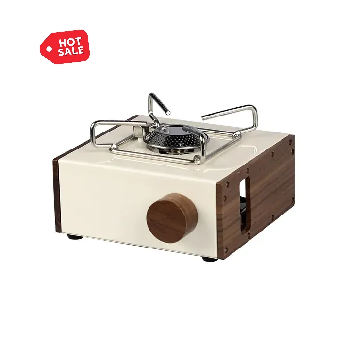 factory directly hot sale Korea Camping Picnic Walnut Wood Decoration camping stove Outdoor Glamping Gas Stove