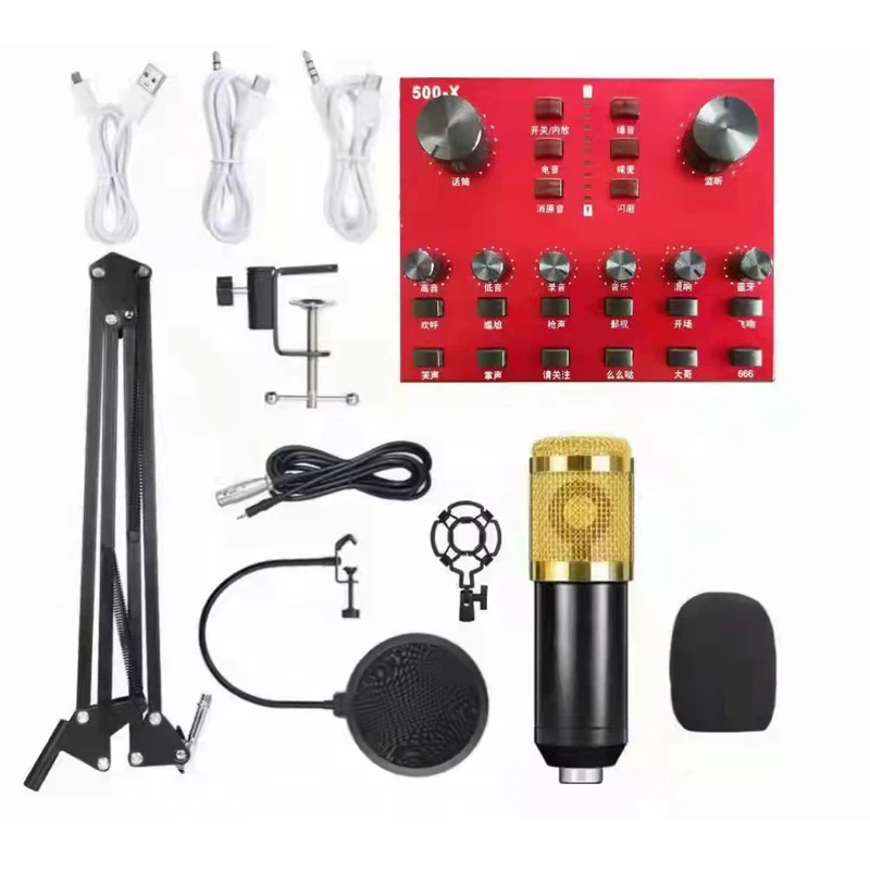 audio sound cards & mixers v8 card and microphone broadcast equipment professional live otg function For Computer Smartphone