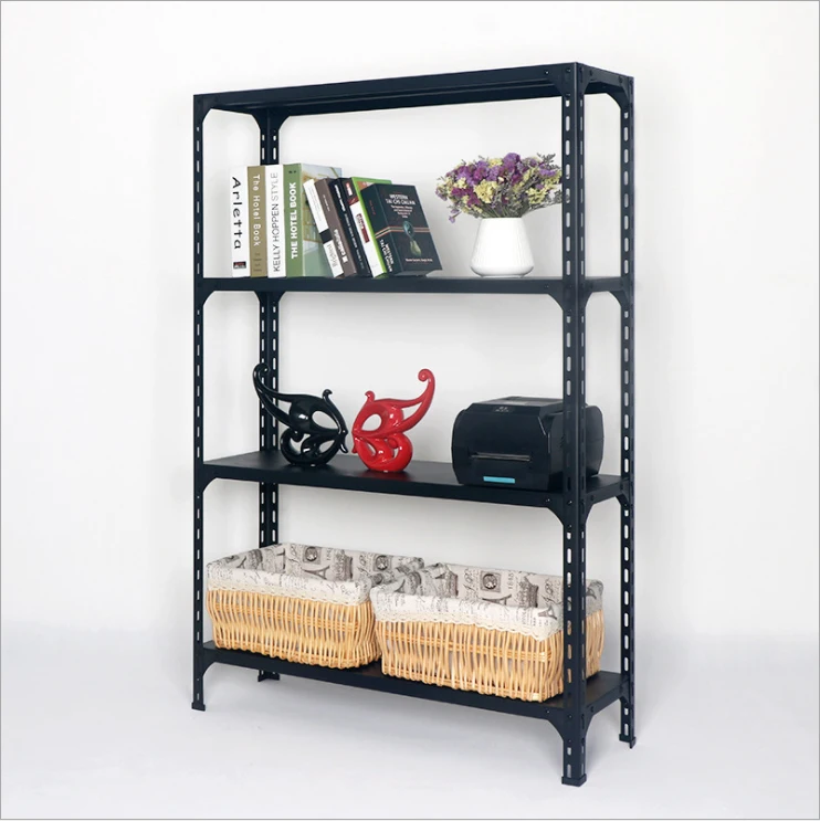 Factory hot sales 4 layers colorful steel Boltless shelves storage rack easy install shelf Metal Shelf
