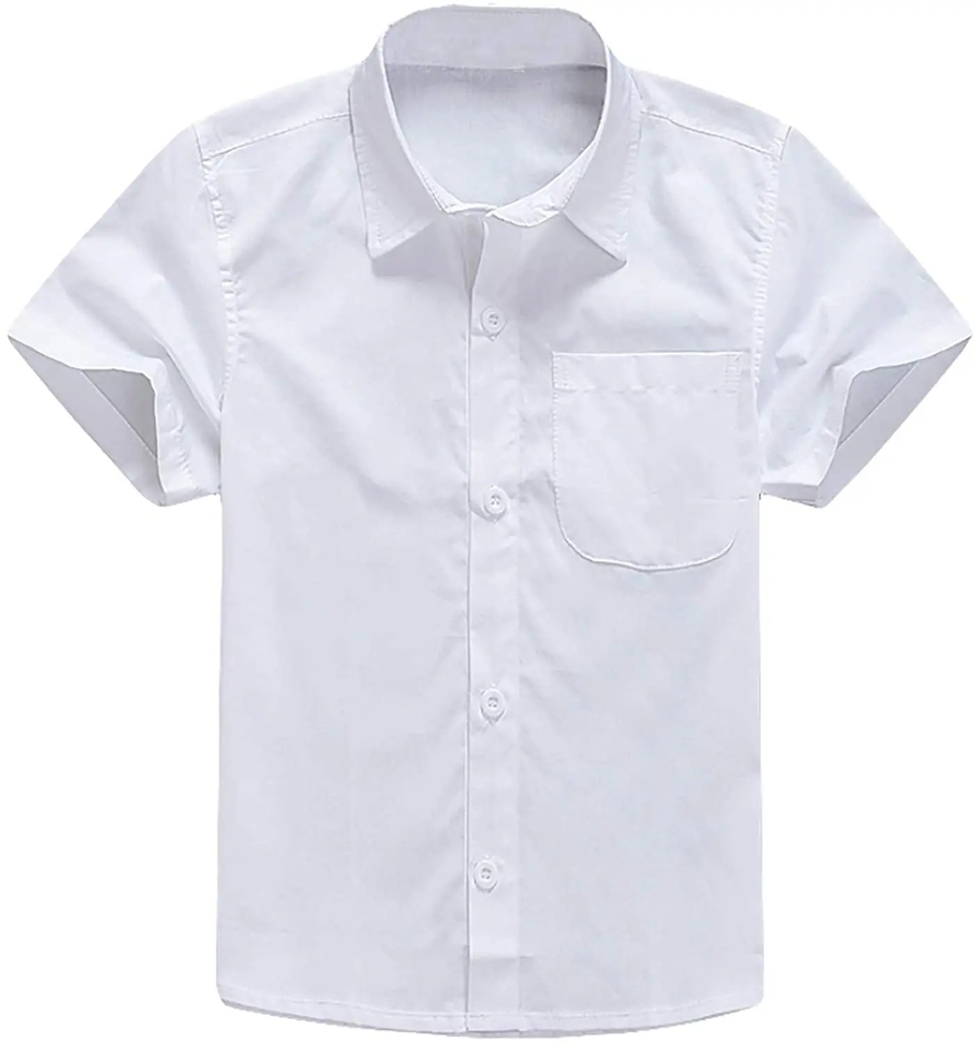 Boys Short Sleeve Dress Shirts w/Suspenders and Bow Tie,Nerd Fake Glasses for School Uniform Oxford Shirts
