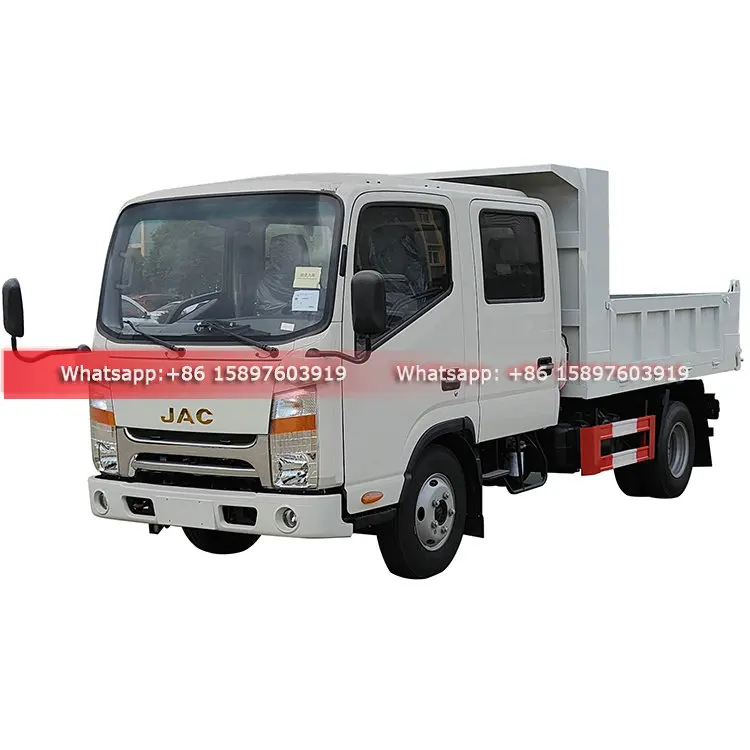 Good Quality JAC Double Row Cabin Mini 2.5Tons Dump Truck for Sales