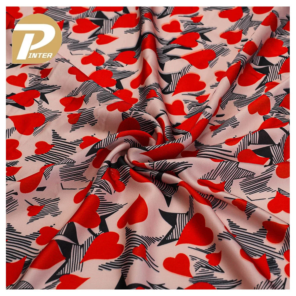 Manufacturer Direct Sale Customized Polyester Spandex Flower Floral Printed Silk Satin Fabric