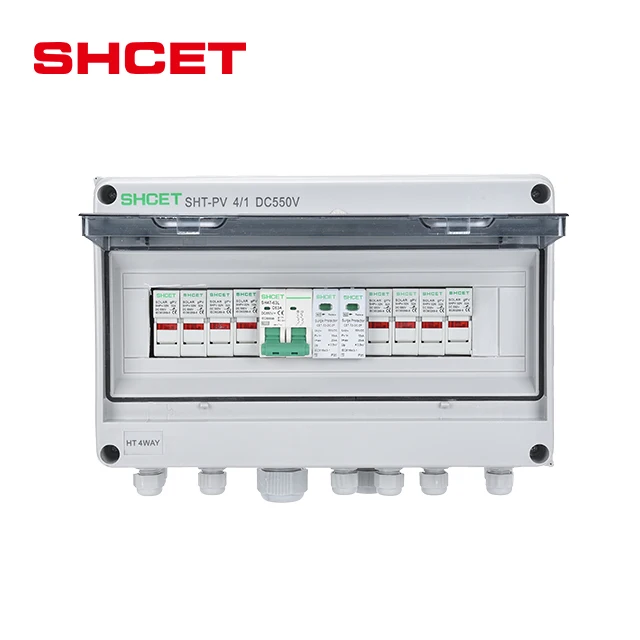 Low moq 4 6 8 12 16 strings junction box 550VDC waterproof  distribution solar DC pv combiner box 4 in 1 out 4 in 2 out system