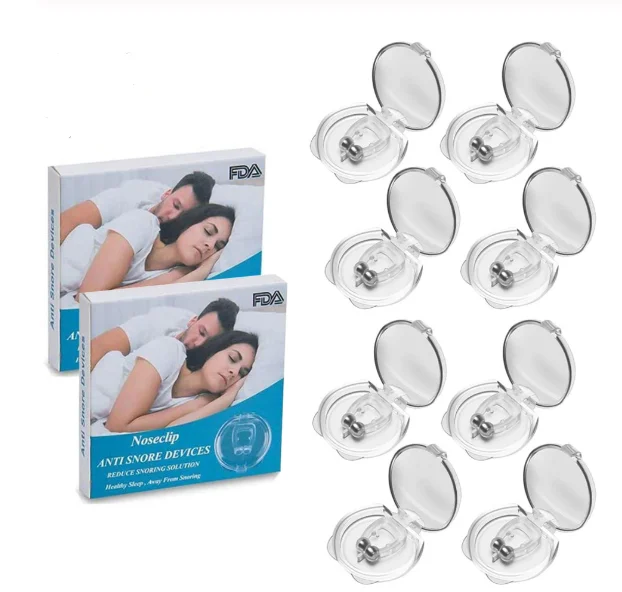 Mini Anti Snoring Clip Device Silicone Magnetic Snore Stopper Nose Breathing Non Snoring Solution Aid Antisnoring For Sleeping