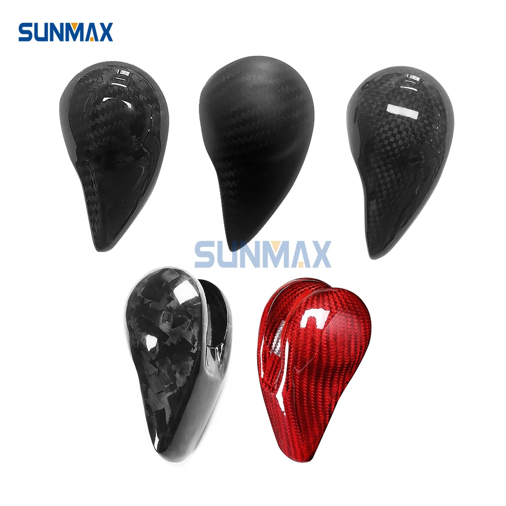 Внутренняя ручка переключения передач Sunmax из натурального углеродного волокна отделка автомобильные аксессуары для Porsche Panamera Macan 911 718 боксер Cayman