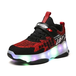 Hot sale China factory Children USB Rechargeable led light up 2 wheel skate roller shoes