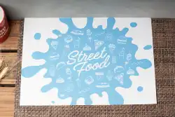 Customized Logo Deli Roll Colored Wax For Food Product Hamburger Packing Paper