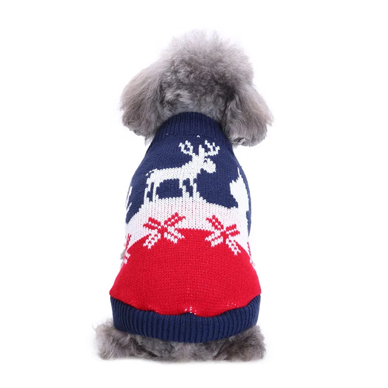Warm Winter Knitted Pet Sweater Reindeer Christmas Small Dog Clothes Cheap