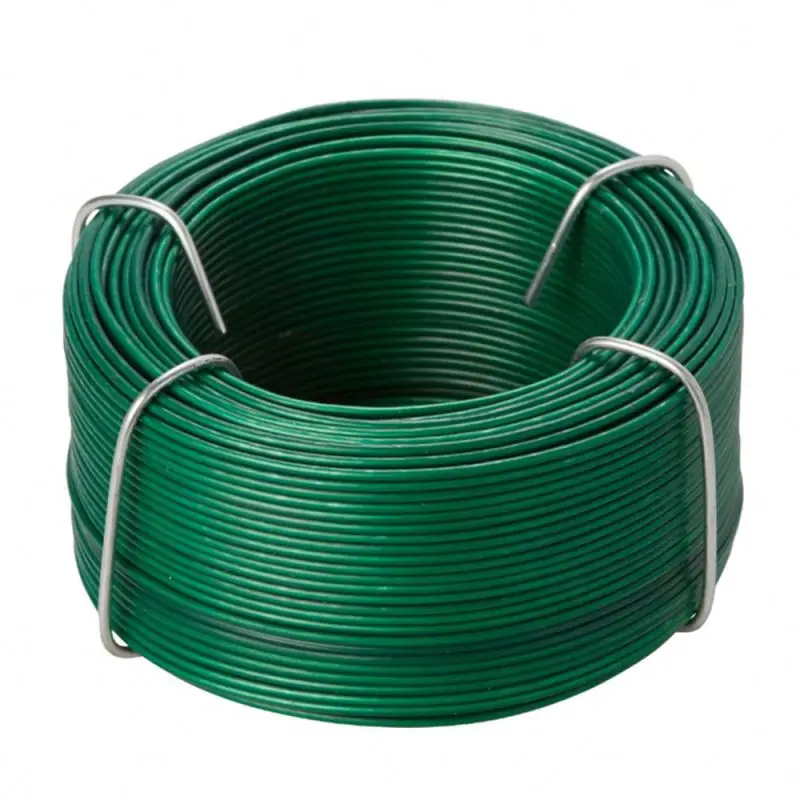 Green 2mm Heavy Duty Pvc Plastic Coated Wire Good Price Best Quality Oem Plastic Coated Soft Garden Binding Wire
