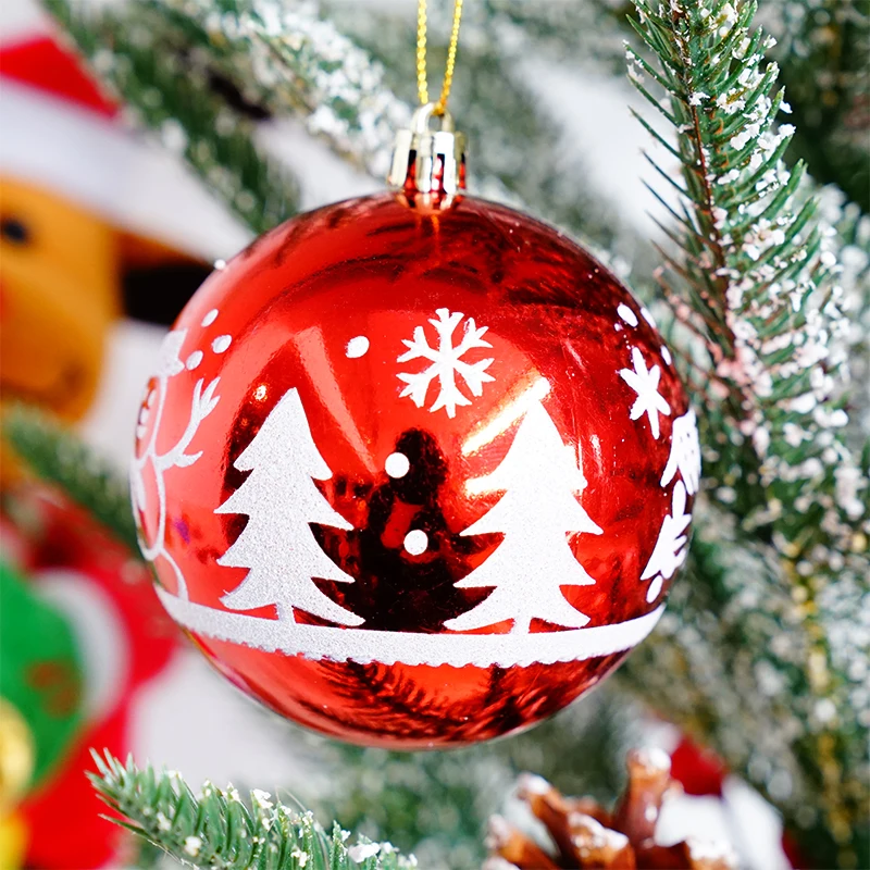 Bolas De Navidad Boule Noel Customized White Plastic Luxury Decorations Christmas Foam Poly Ball Set