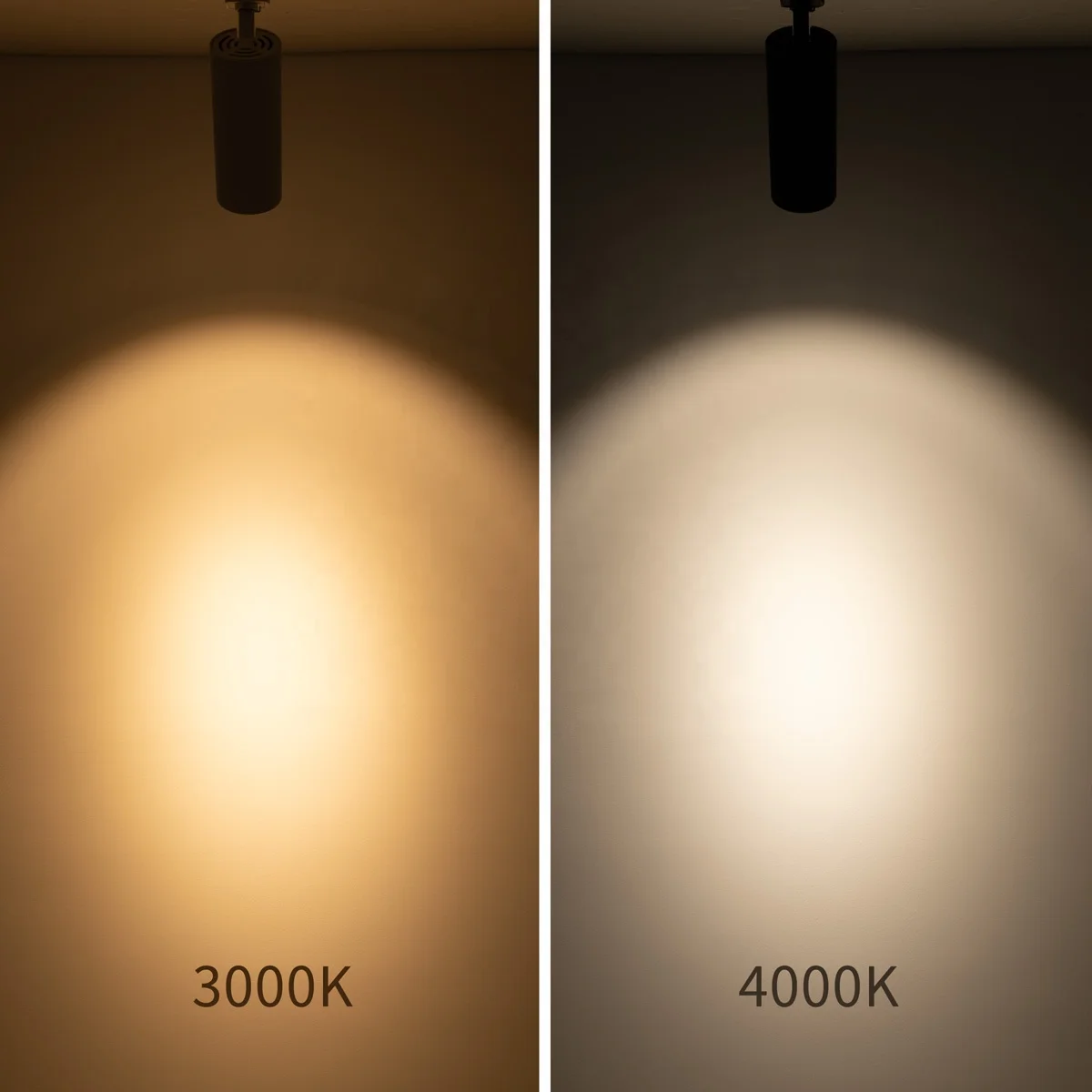 Track Mounted ETL Certification 16.5W Dimmable LED Track Lighting COB Fixture Black White 3 Wires Track 3000K 4000K