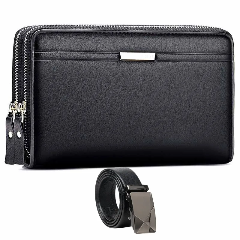 waterproof business card holder purse multilayer money bag for men high quality leather wallet