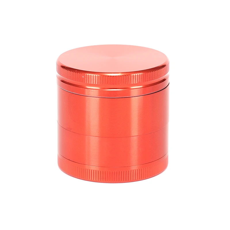 Custom logo Red Aluminum herb Grinders Metal 63 MM 4 Part tobacco Herb Grinder
