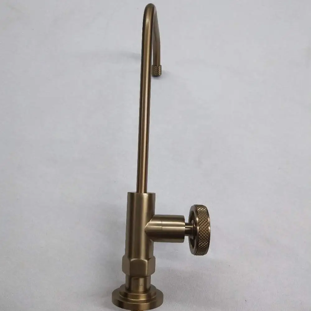 Bathroom and Kitchen Single Cold Drinking Water Faucet in Brushed Gold