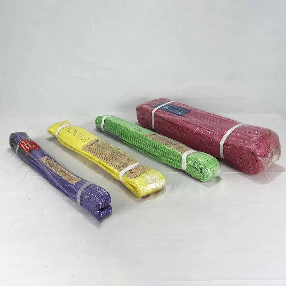 1 - 10 Ton Color Code Textile Tape Lifting Slings Belt Crane Flat Polyester Lift Webbing Sling