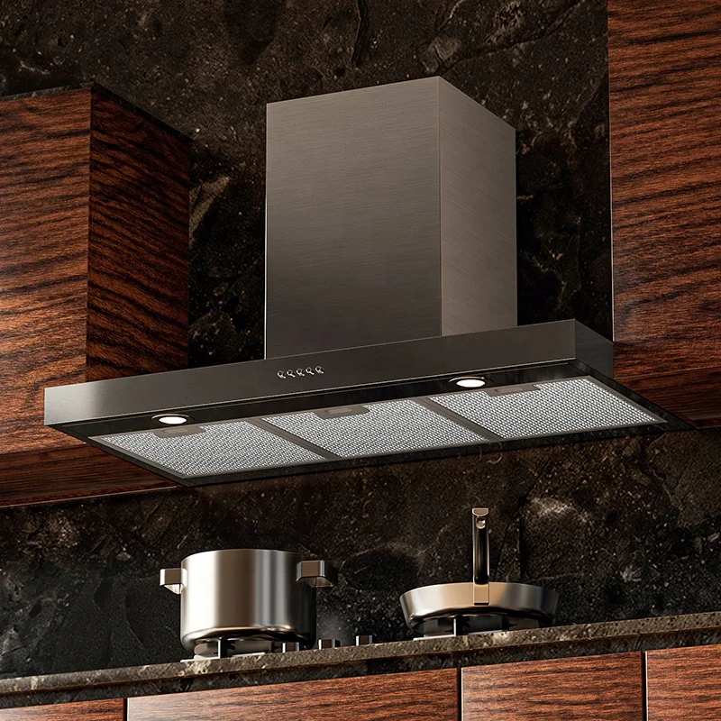 Factory Direct Ultra Thin Island Chinese Kitchen Hood T Shape Wall Mounted Trending Products Chimney Range Hood