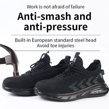 New arrival Mountaineering Breathable Safe steel toe Sport Safety Shoes for Men working industrial